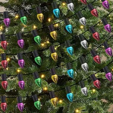 Imagem de Cordão de luz em miniatura para casa de 200 cm para artesanato, luzes de fadas, decorações de casa, presentes para o dia de Natal (200 cm - linha preta)