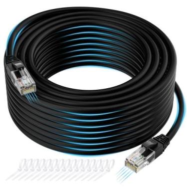 Imagem de Cabo Ethernet Kxable Cat 6 75 pés de alta velocidade 550 MHz preto