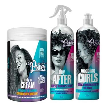 Imagem de Kit Soul Power - On Cream 800g + Modeling Curls + Day After