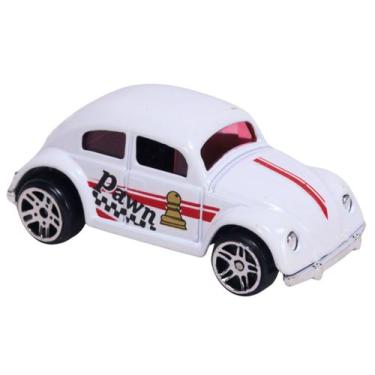 Imagem de Miniatura Volks Fusca Branco Escala 1:64 Metal - Castela