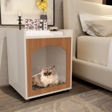 Imagem de Mesa De Cabeceira Pet Martinez Off White Freijo