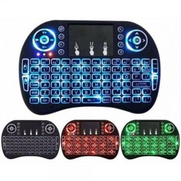 Imagem de Mini Controle Wireless Mini Keyboard Usb Sem Fio Touch Pad Led P