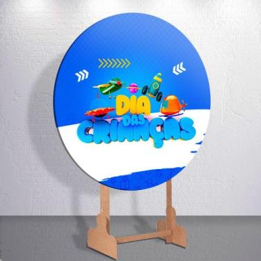 Imagem de Festa Infantil Decoração Dia Das Crianças Painel Capa Sublimada Redond