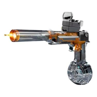 Imagem de Pistola Arminha de Água Infantil com LED Silenciador Automático Suitable for outdoor use Cool summer Children and adults