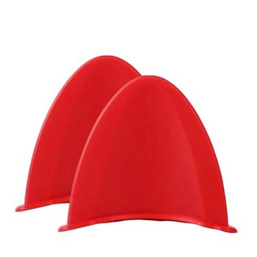 Imagem de 2pcs Red Cute Cat Ear Helmet & Decor Attachments - Strong Adhesive Accessories for Motorcycle, Bike, Scooter Helmets, Fridge, TV, or Picture Frames Cat Ear Helmet Stickers, TPU Self-Adhesive