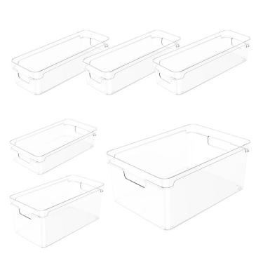 Imagem de Kit 6 Und Organizador Clear Para Armários, Dispensa, Cozinha