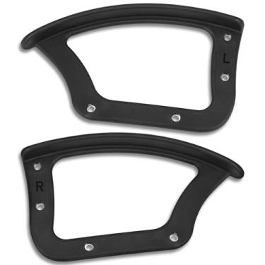 Imagem de Maitys 2 peças de substituição para cadeira de escritório anéis de apoio de braço de plástico peças de reposição para cadeira de escritório de trabalho, cadeiras de jogos, acessórios para descanso de