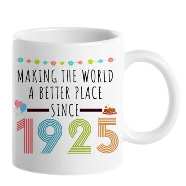 Imagem de Choinn 1925 Presentes de aniversário de 101 anos para mulheres e homens, presente de aniversário de 101 anos, caneca de café para mãe, pai, avó, vovô, ideias de presentes de aniversário de 101 anos