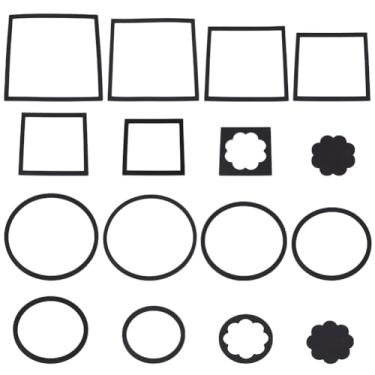 Imagem de BENECREAT 28 anéis de alimentação para peixes, 2 estilos de corrente flutuante de plantas de aquário de 9 a 19 cm, acessórios para aquário de peixes para Betta (preto)