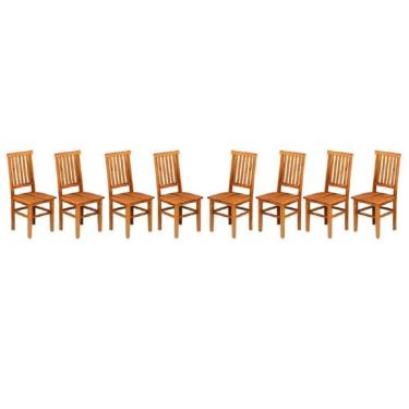 Imagem de Kit 8 Cadeiras Mineira Madeira Maciça Natural