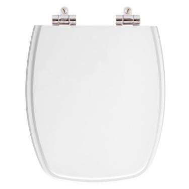 Imagem de Tampa Privada Poliéster Soft Close Primula Plus Branco Fiori