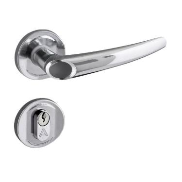 Imagem de Fechadura Entrada Roseta 10x4cm Polido Joy