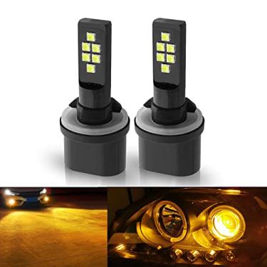 Imagem de SOCAL-LED 2x 880 893 899 Lâmpada de neblina LED Avançada 3030 SMD Lâmpada DRL colorida brilhante para uso diurno, Amarelo âmbar