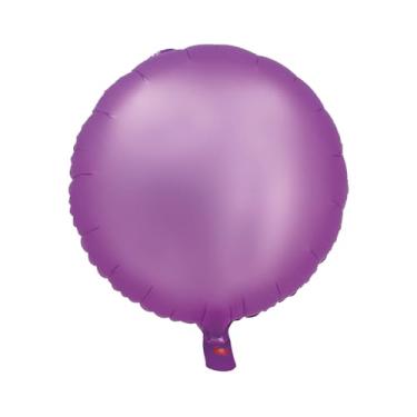 Imagem de BALAO CROMADO REDONDO C/CANUDO LILAS 18"