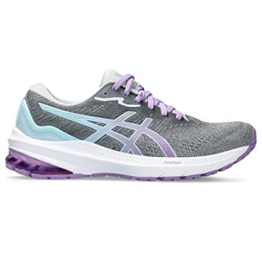 Imagem de ASICS Tênis de corrida feminino GT-1000 11, Cinza Piemonte/lavanda inglesa, 11
