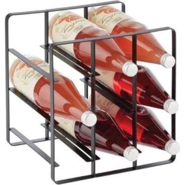 Imagem de Adega Minimalista Compacta para 9 Garrafas – Suporte de Vinho Decorativo, Organizador Moderno para Bancadas e Ambientes Gourmet