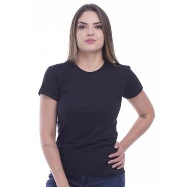 Imagem de Camisa Baby Look Preta e Branca Feminina 100% Algodão de Alta Qualidad