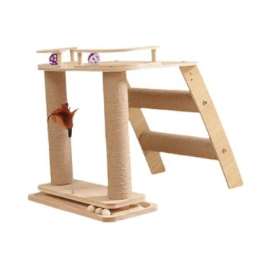 Imagem de Ｂｅｓｇａ Arranhador para gatos, brinquedo interativo para gatos e gatinhos de interior, arranhador, torre de árvore para gatos