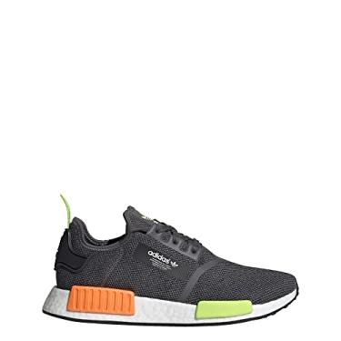 Imagem de adidas Tênis masculino casual NMD R1 com cadarço - Verde, Cinza Cinco/Core Black/Cloud Branco-Cinza, 39