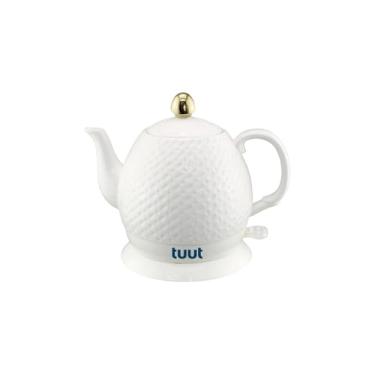 Imagem de Chaleira Elétrica Mali, 1.5 Litros, 1100W, Aço Inoxidável, Preta, Base Giratória 360°, 127V, 21x14cm