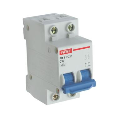 Imagem de Disjuntor DIN FD 3KA Bipolar 2P 32A Condutor 6mm Curva C – FAME