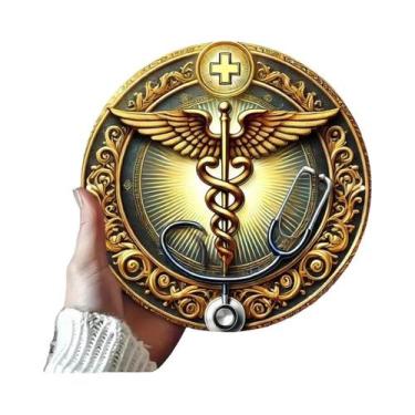 Imagem de Placa De Metal Redonda Vintage Com a Frase 'Tequila Servida Aqui' Para