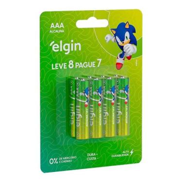 Imagem de Pilha Alcalina Aaa L8p7 Elgin (08 Unidades)