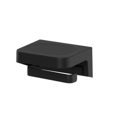 Imagem de Porta Papel Higiênico De Parede Eleve Preto Fechado - Ou