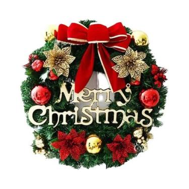 Imagem de Guirlanda De Natal Artesanal De Alta Qualidade Para Pendurar Na Porta 