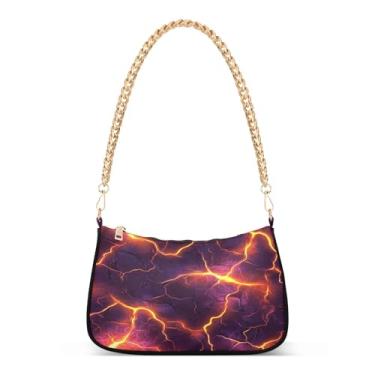 Imagem de CEBUGI Bolsas transversais para mulheres, bolsa de ombro brilhante, bolsa clutch estilosa com alça de corrente