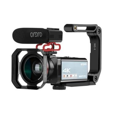 Imagem de Acouto Câmera de Vídeo Digital 4K, Zoom 30X, Função WiFi, Controle Remoto, Tela IPS de 3,5 Polegadas, Leve, Portátil, CMOS de 13 MP, Detecção de Rosto, Anti-vibração Com Cartão de