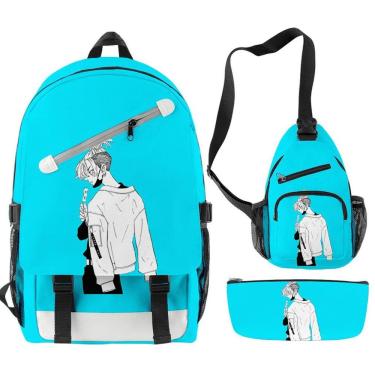 Imagem de Conjunto de mochilas Tokyo Satchel, mochila escolar de anime com impressão 3D para crianças