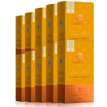 Imagem de Café Moído Premium Orfeu Bourbon Amarelo Kit 10 Pacotes 250g