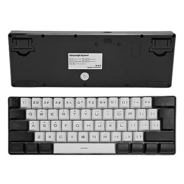 Imagem de Greensen Teclado de Jogo RGB Mini, Teclado Compacto Mecânico de 61 Teclas Com Retroiluminação RGB e Suporte Ajustável, para PC e Notebook (WHITE)