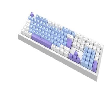 Imagem de Teclado Para Jogos RGB Português De 111 Teclas Com Fio E Layout PT/BR, Retroiluminação Arco-Íris PC Laptop (Azul claro)