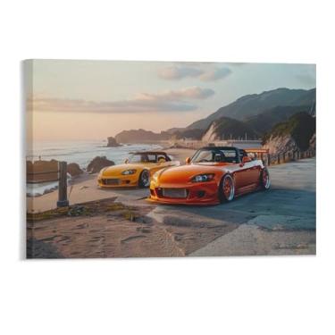 Imagem de HouLaiZhe Modificado S2000 Seaside Jdm pôsteres de carro tela estética decoração de quarto pintura de parede impressões de sala de galeria decoração de parede para quarto sala de estar escritório 11 x
