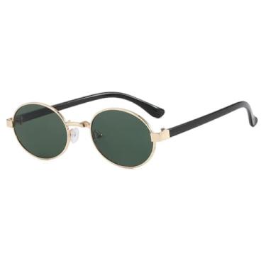 Imagem de VFDHN Óculos de Sol com Armação Retrô Unissex em Metal, Moda UV400 (TYJ336-3)