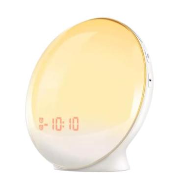 Imagem de Despertador Digital LED com Luz Gradual - Alarmes Duplos, Função Snooze e Auxílio ao Sono, 8 Cores para Crianças e Adultos, Ideal para Quartos