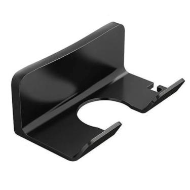 Imagem de Suporte para secador de cabelo de metal montado na parede para casa de banho, suporte de secador de cabelo, prático, multifuncional, suporte de armazenamento para secador de cabelo para banheiro e