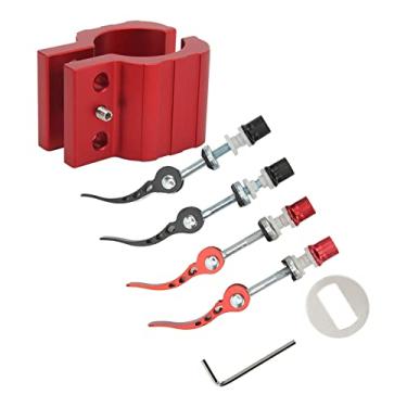 Imagem de KIMISS Braçadeira Dobrável para Scooter Elétrica | Adequado para ZERO 8X 10X 11X | Acessório Robusto de Trava Em Liga de Alumínio para Scooter Speed ​​Dual Series e Dualtron DT3 (Vermelho)