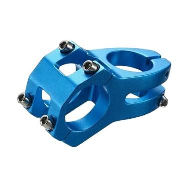 Imagem de Mesa de guidão Power Stem para bicicleta de estrada e mountain bike, com haste curta de 45 mm e ajuste de altura, 31,8 mm.(Blue)