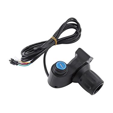 Imagem de Cosiki Punho do Acelerador de Meio Pulso para Scooter de Bicicleta Elétrica para Batida de Tecla Com Display LED de 12-99V, Ajuste Universal, Display Indicador de Tensão Em Tempo Real para