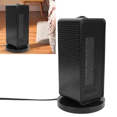 Imagem de ASHATA Aquecedor de Espaço Cerâmico PTC de 1200 W, Ventilador Aquecedor Portátil Silencioso de Aquecimento Rápido Com Proteção contra Superaquecimento, para Quarto de Escritório (Plugue UE 220V)
