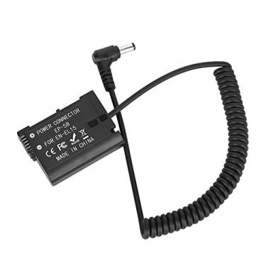 Imagem de GLOGLOW Adaptador de Carregamento DC para EN-EL15 Adaptador de Bateria Fictícia para Z7 Z6 D850, Decodificação Completa, Cabo de 40-110 Cm, Preto, Proteção contra Curto-circuito para Z7 Z6 D850,