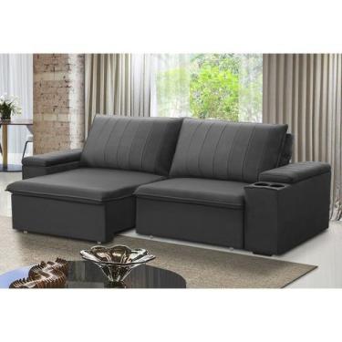 Imagem de Sofá Retrátil e Reclinável 3 Lugares 225cm com Porta Copos Ballarat - 