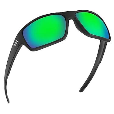 Imagem de TOROE Óculos de sol esportivos Eyewear Field Wrap Around com lentes polarizadas de policarbonato, armação TR90 leve, Preto fosco | Emblema branco, Standard Size