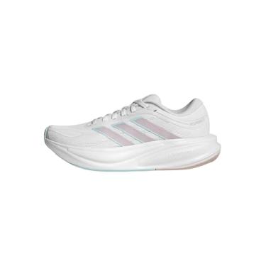 Imagem de adidas Tênis de corrida feminino Response 2, Branco/roxo gelo/água-marinha semiflash, 36