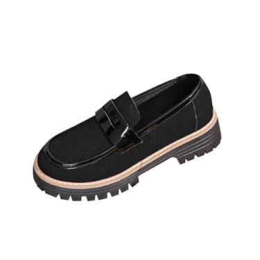 Imagem de Mocassins femininos modernos, casuais, versáteis, combinando cores primavera e verão com sola grossa, Preto, 34