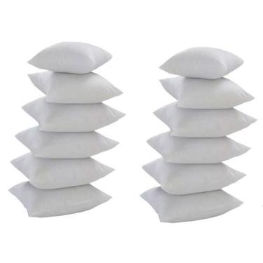 Imagem de Kit Com 12 Refis De Almofada 50x50 Silicone Para Capas 45cm - RT MAGAZ