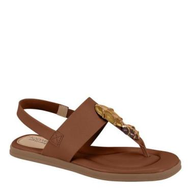 Imagem de Sandália Modare Conforto Ortopédico Feminino Flat 7212103, Avelã, 37